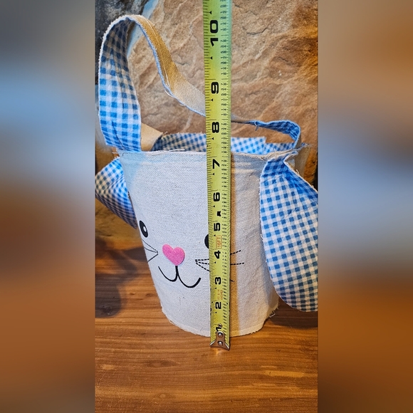 LOT Of 3 Canvas Easter Baskets 1 Pink & 2 Blue Can Be Monogrammed & Embroidered - Picture 8 of 9